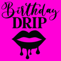 Birthday Drip Lips Romper// Verjaardag Design