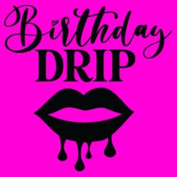 Birthday Drip Lips Romper// Verjaardag Design