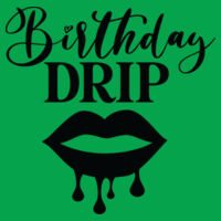 Birthday Drip Lips Vrouw T-shirt // Verjaardag Design