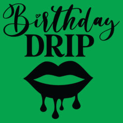 Birthday Drip Lips Vrouw T-shirt // Verjaardag Design