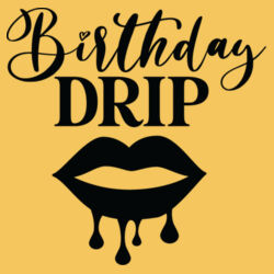 Birthday Drip Lips Heavy T-shirt // Verjaardag Design