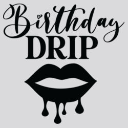 Birthday Drip Lips T-shirt // Verjaardag Design