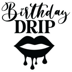 Birthday Drip Lips Mok // Verjaardag Design