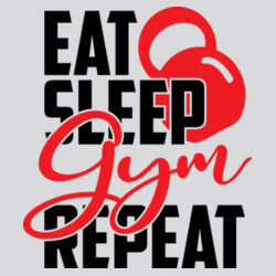 Eat Sleep Gym Repeat T-Shirt // gym Design