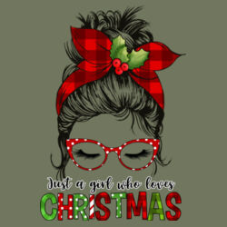 Just A Girl Who Loves Christmas T-Shirt//kerstmis Design