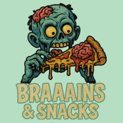 Brains & Snacks hoodie //halloween Design