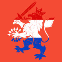 Leeuw rood wit blauw T-shirt Design