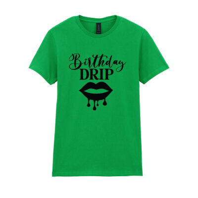 Birthday Drip Lips Vrouw T-shirt // Verjaardag Thumbnail