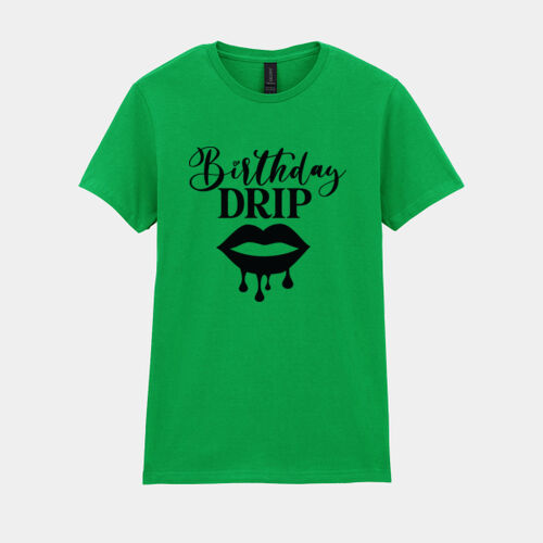 Birthday Drip Lips Vrouw T-shirt // Verjaardag Thumbnail