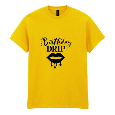 Birthday Drip Lips Heavy T-shirt // Verjaardag Thumbnail