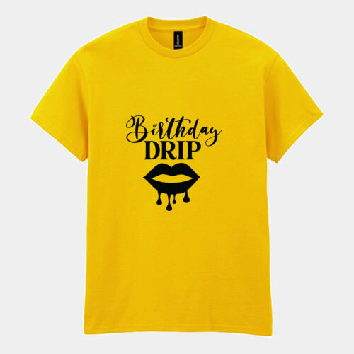 Birthday Drip Lips Heavy T-shirt // Verjaardag Thumbnail
