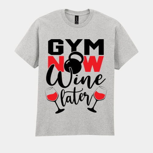 Gym Now Wine Later T-Shirt //gym Thumbnail