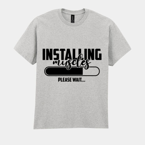 Installing Muscles please wait T-Shirt //gym Thumbnail