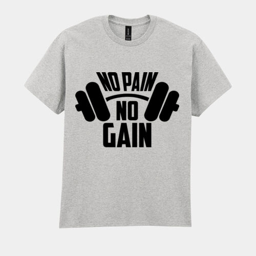 No Pain No Gain Weights T-Shirt //gym Thumbnail