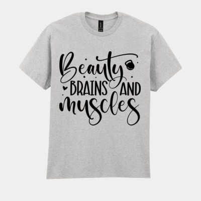 Beauty Brains and Muscles T-Shirt //gym Thumbnail