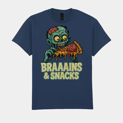 Brains & Snacks T-Shirt//halloween Thumbnail
