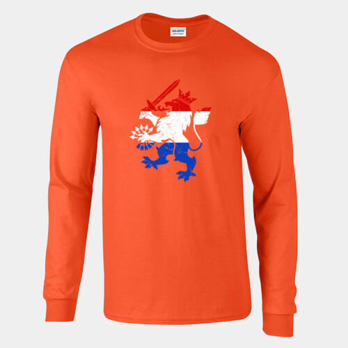 Leeuw rood wit blauw Longsleeve Thumbnail