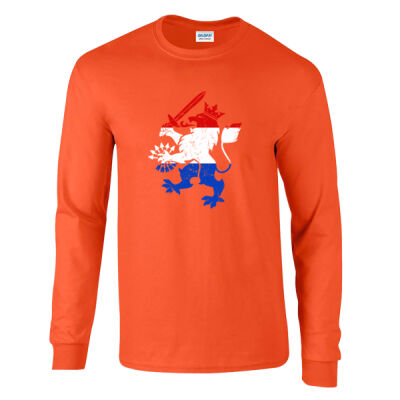 Leeuw rood wit blauw Longsleeve Thumbnail